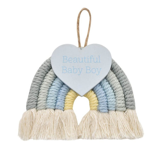 Macrame Rainbow Hanger Baby Boy